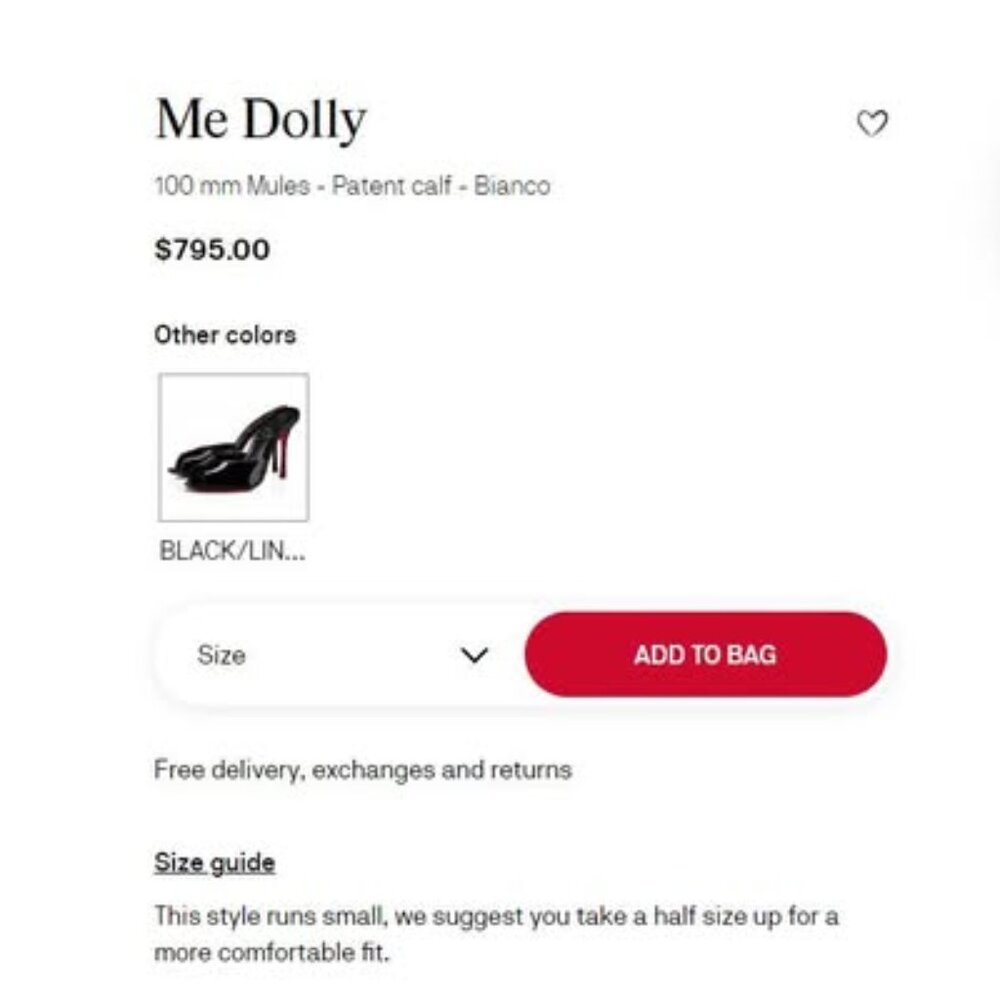 Louboutin Me Dolly Womens Heels - Size 37 - BRAND NEW